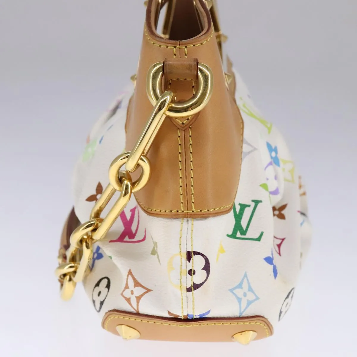 LOUIS VUITTON Monogram Multicolor Judy PM Shoulder Bag White M40257 106321A
