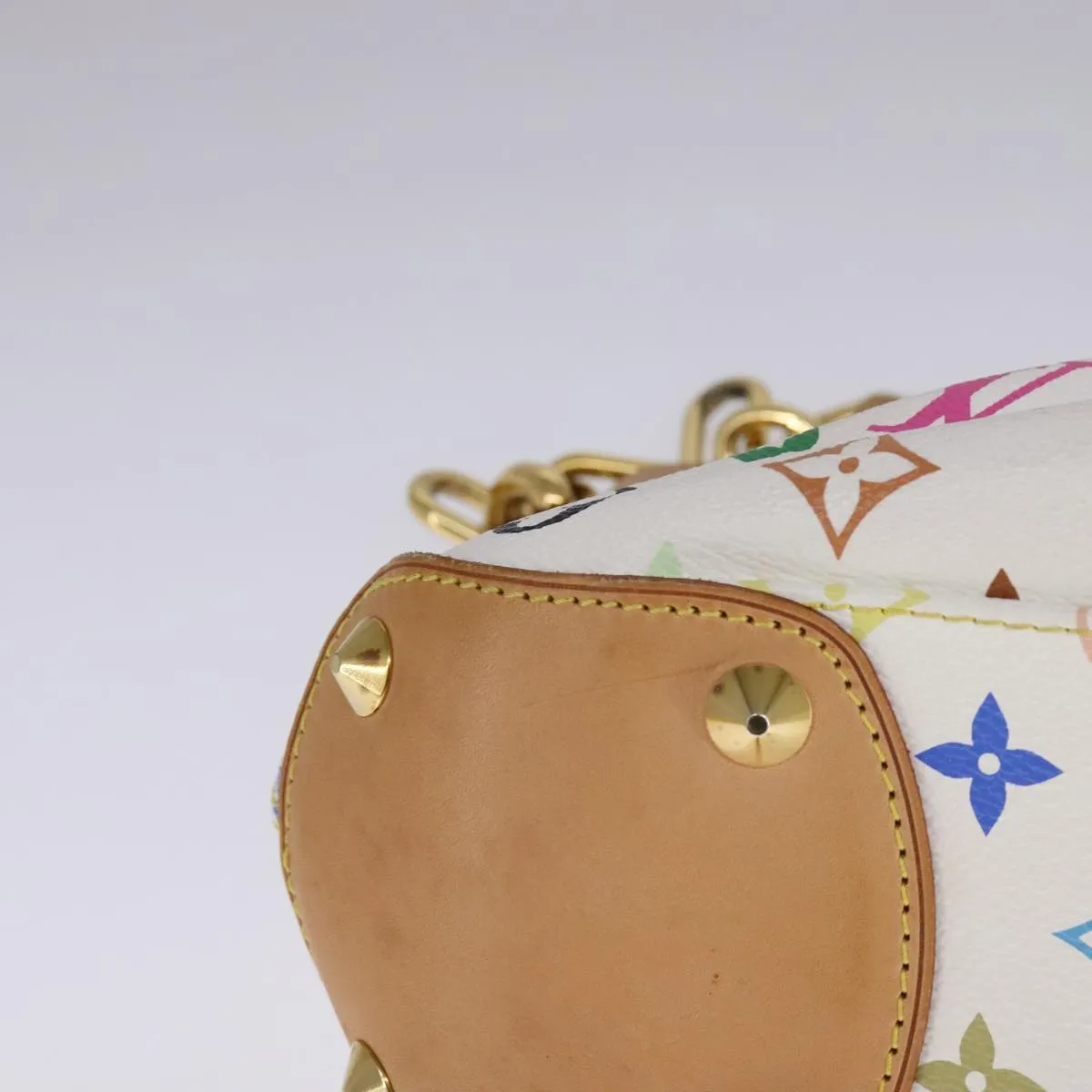 LOUIS VUITTON Monogram Multicolor Judy PM Shoulder Bag White M40257 106321A