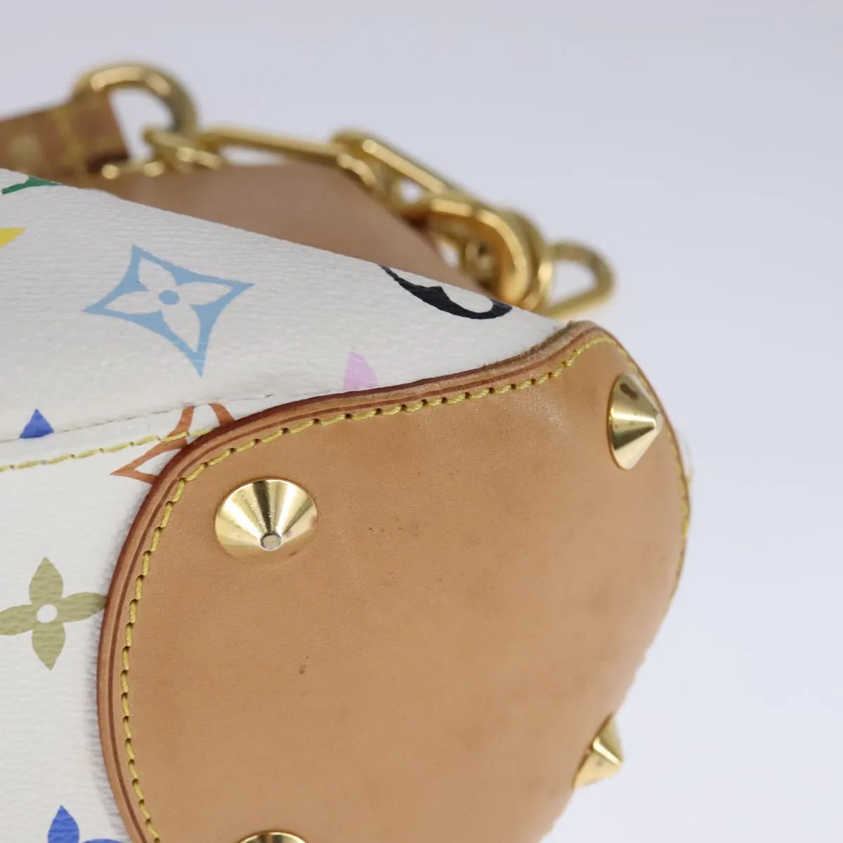 LOUIS VUITTON Monogram Multicolor Judy PM Shoulder Bag White M40257 106321A