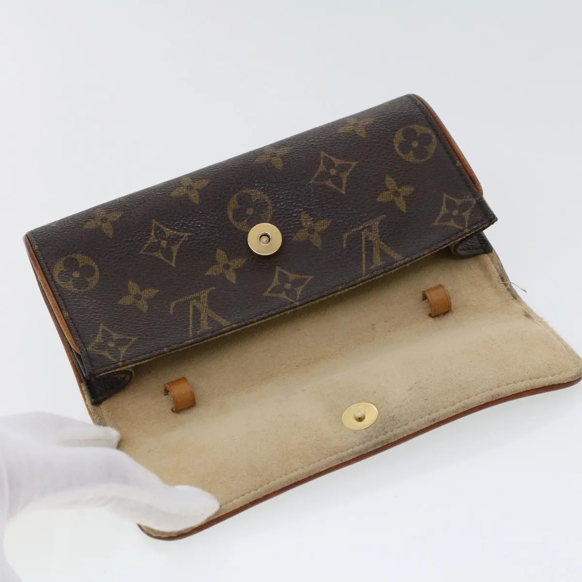 LOUIS VUITTON Monogram Pochette Twin PM Shoulder Bag M51854 LV rd5215