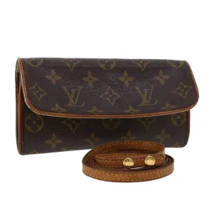 LOUIS VUITTON Monogram Pochette Twin PM Shoulder Bag M51854 LV rd5215