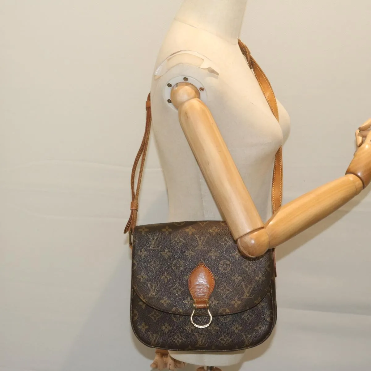 LOUIS VUITTON Monogram Saint Cloud GM Shoulder Bag M51242 LV 64057