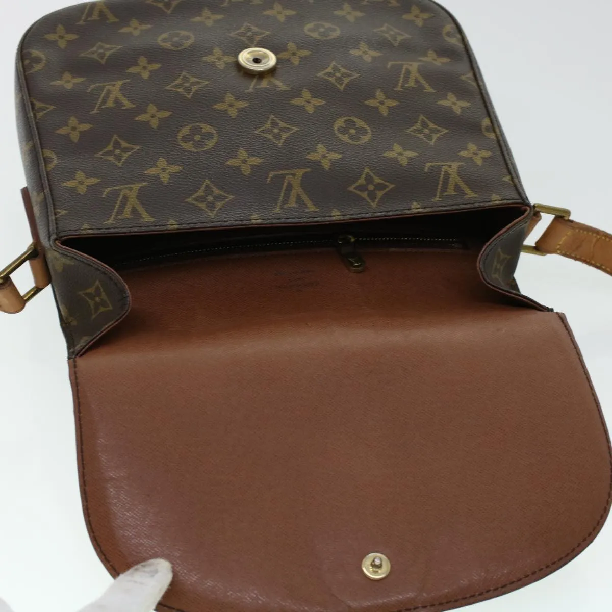 LOUIS VUITTON Monogram Saint Cloud GM Shoulder Bag M51242 LV yk6761