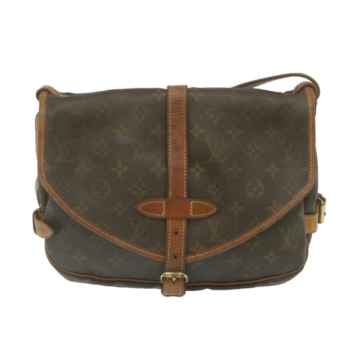 LOUIS VUITTON Monogram Saumur 30 Shoulder Bag M42256 LV 29205