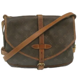 LOUIS VUITTON Monogram Saumur 30 Shoulder Bag M42256 LV 29205