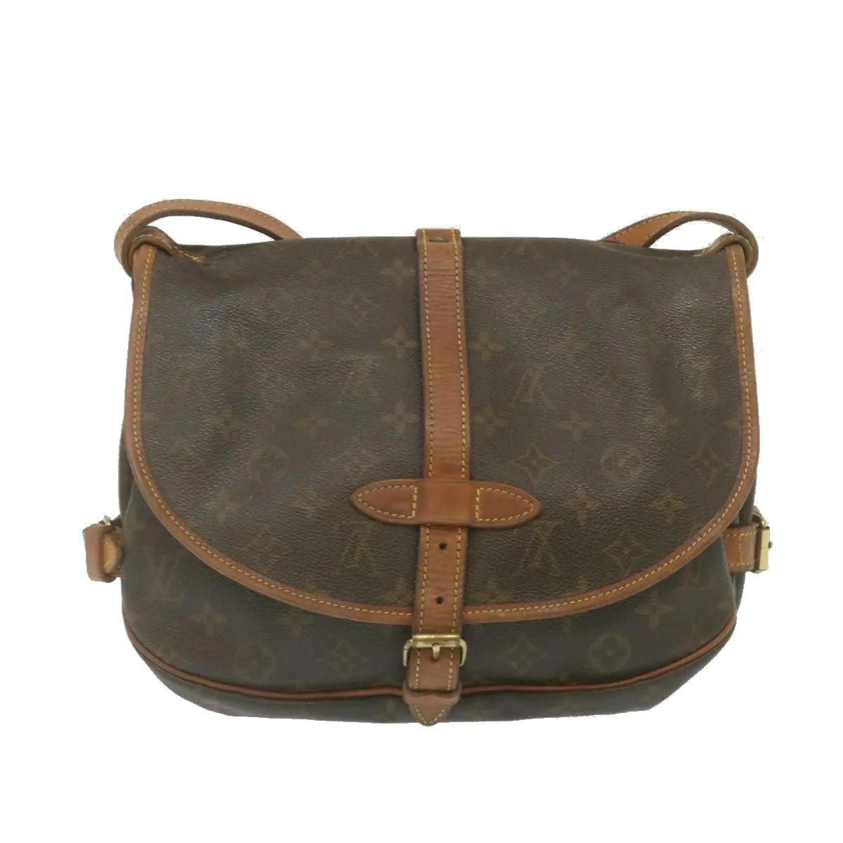 LOUIS VUITTON Monogram Saumur 30 Shoulder Bag M42256 LV 29205