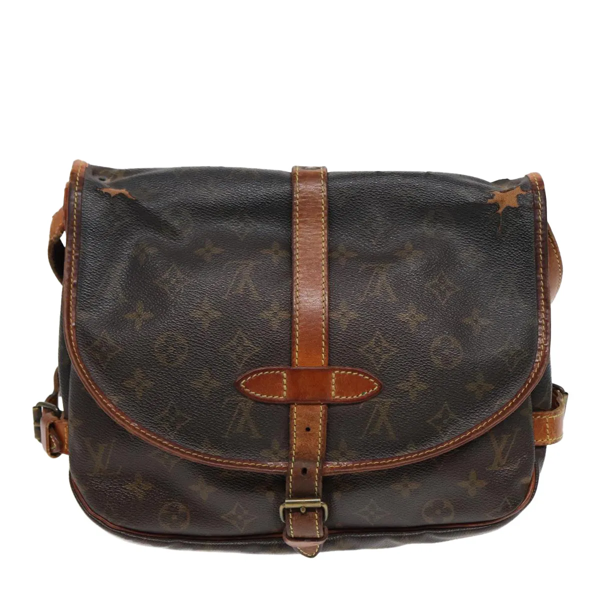LOUIS VUITTON Monogram Saumur 30 Shoulder Bag M42256 LV 82220