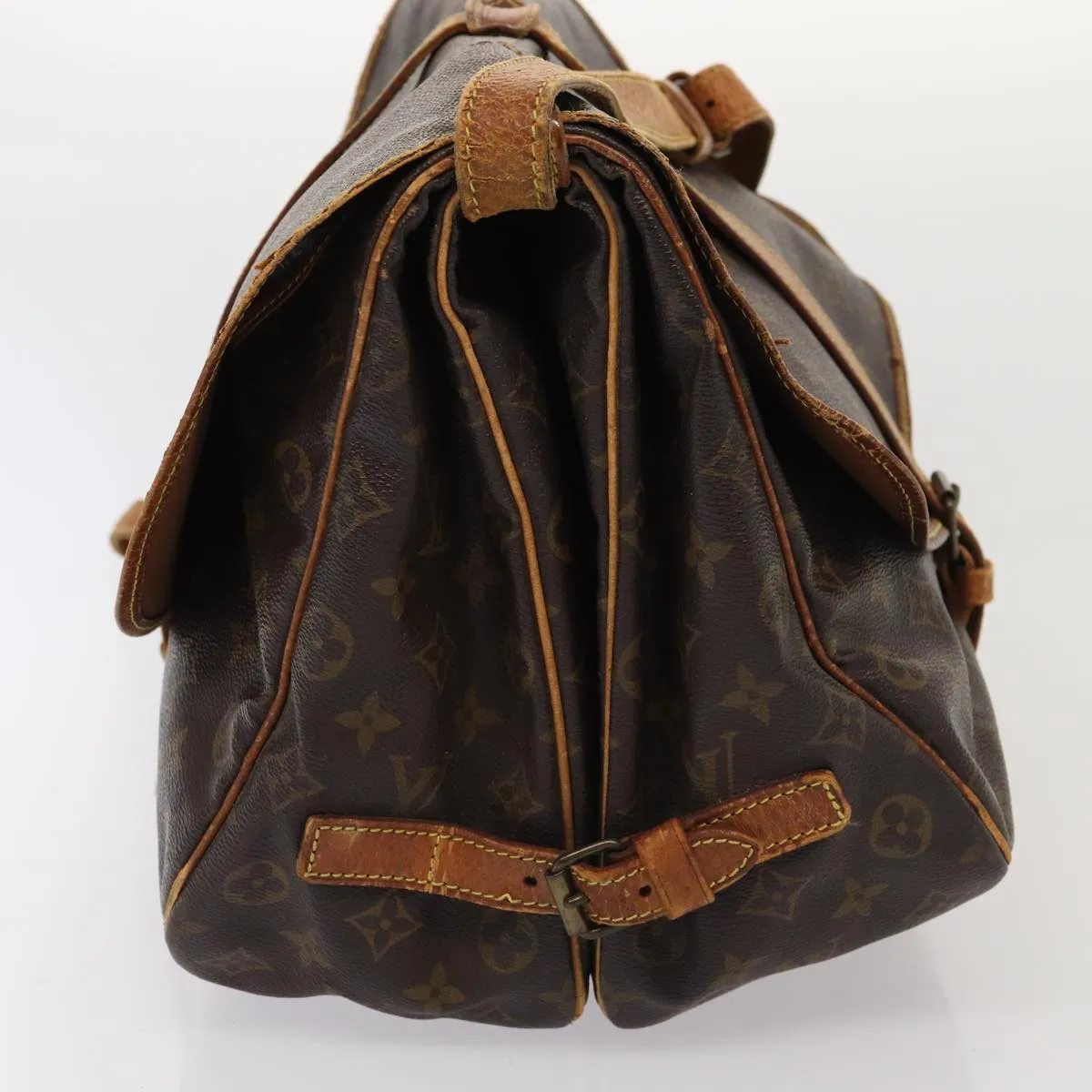 LOUIS VUITTON Monogram Saumur 35 Shoulder Bag M42254 LV 81387
