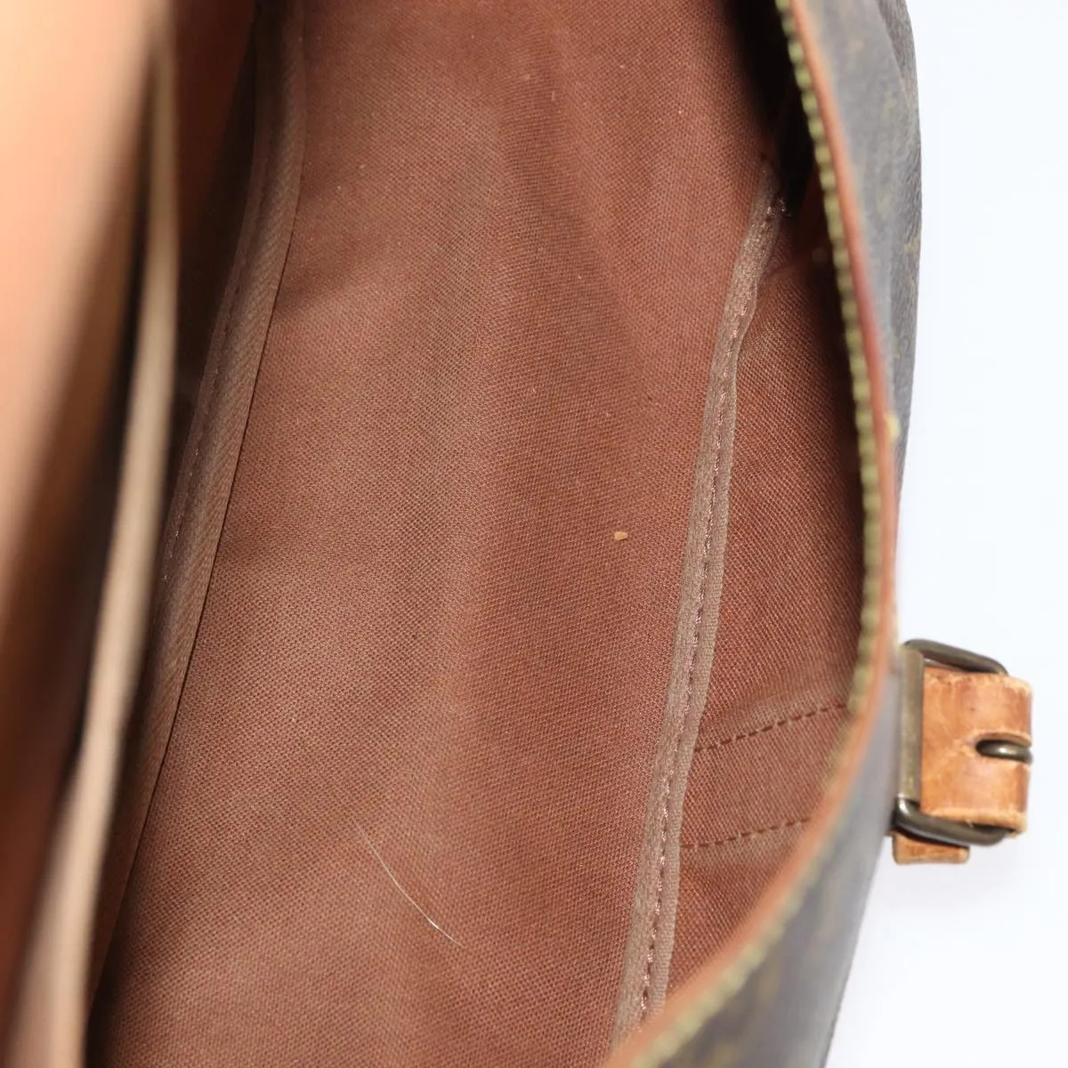 LOUIS VUITTON Monogram Saumur 35 Shoulder Bag M42254 LV 81387
