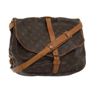 LOUIS VUITTON Monogram Saumur 35 Shoulder Bag M42254 LV 81387