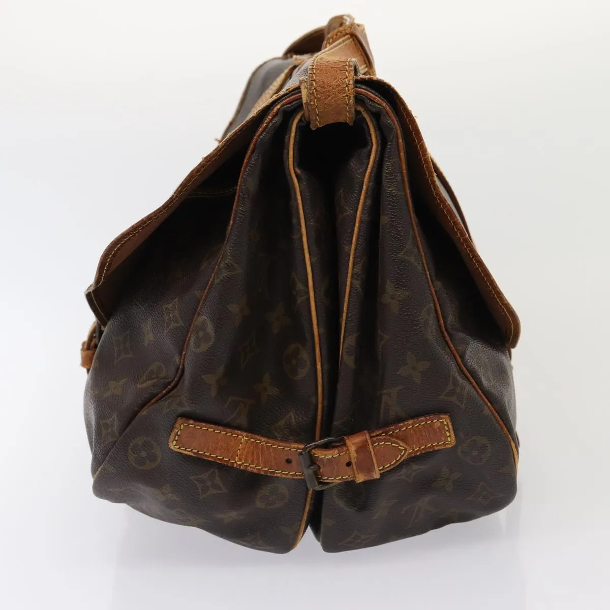 LOUIS VUITTON Monogram Saumur 35 Shoulder Bag M42254 LV 81387