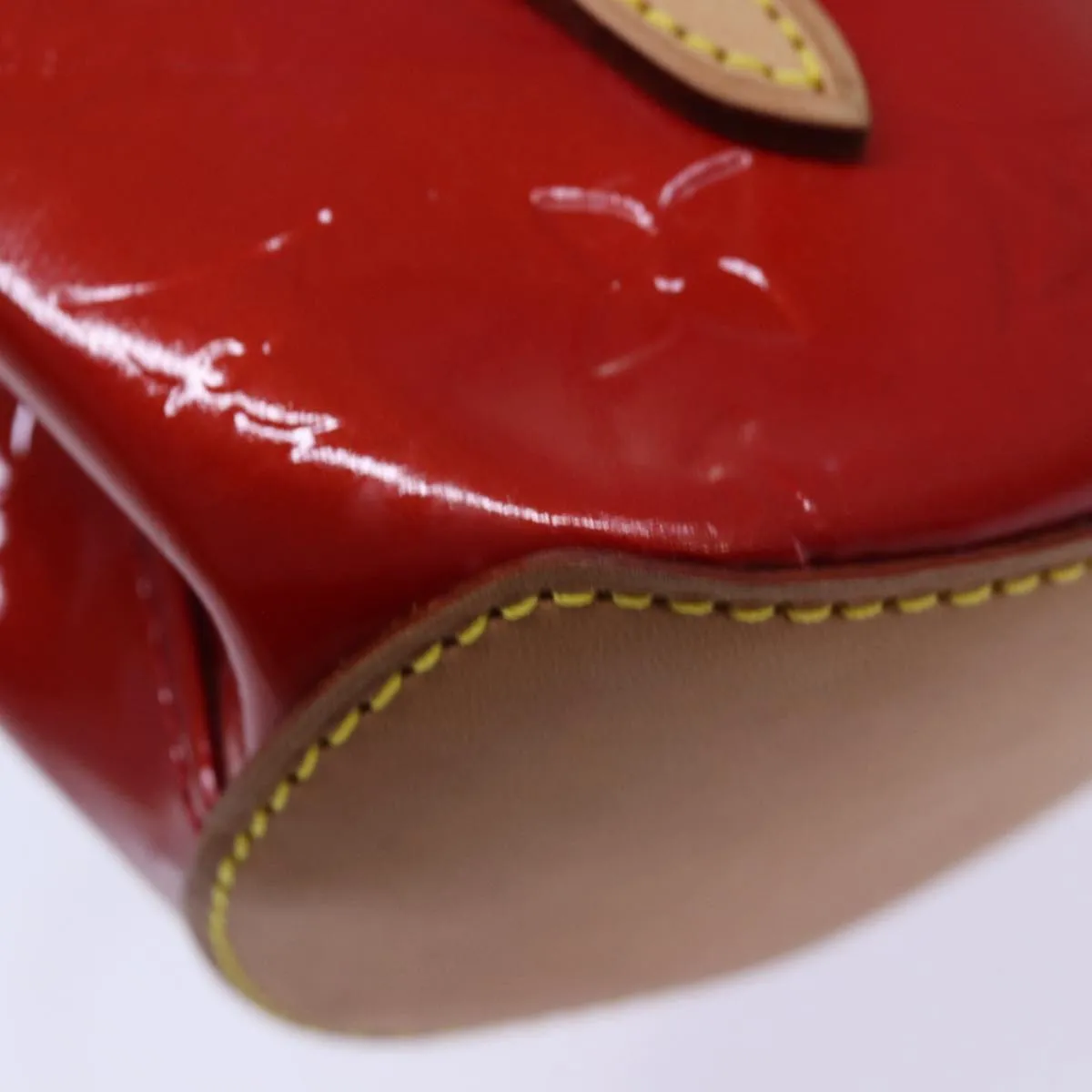 LOUIS VUITTON Monogram Vernis Biscayne Bay PM Bag Rouge M91291 LV 85002