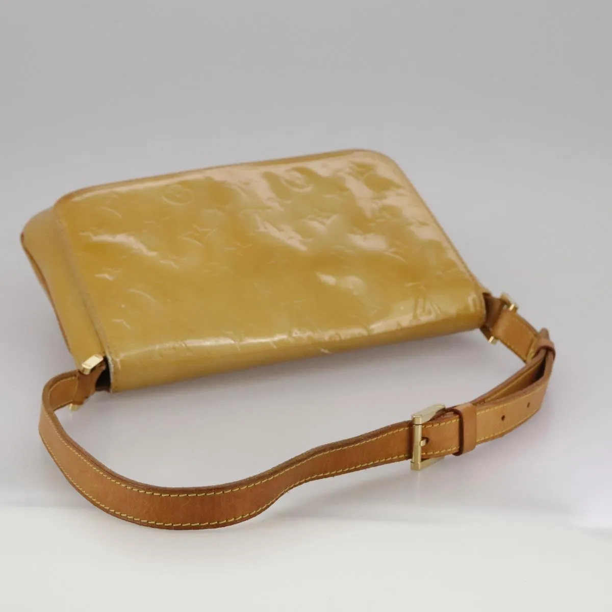 LOUIS VUITTON Monogram Vernis Thompson Street Bag Beige M91301 LV 110743