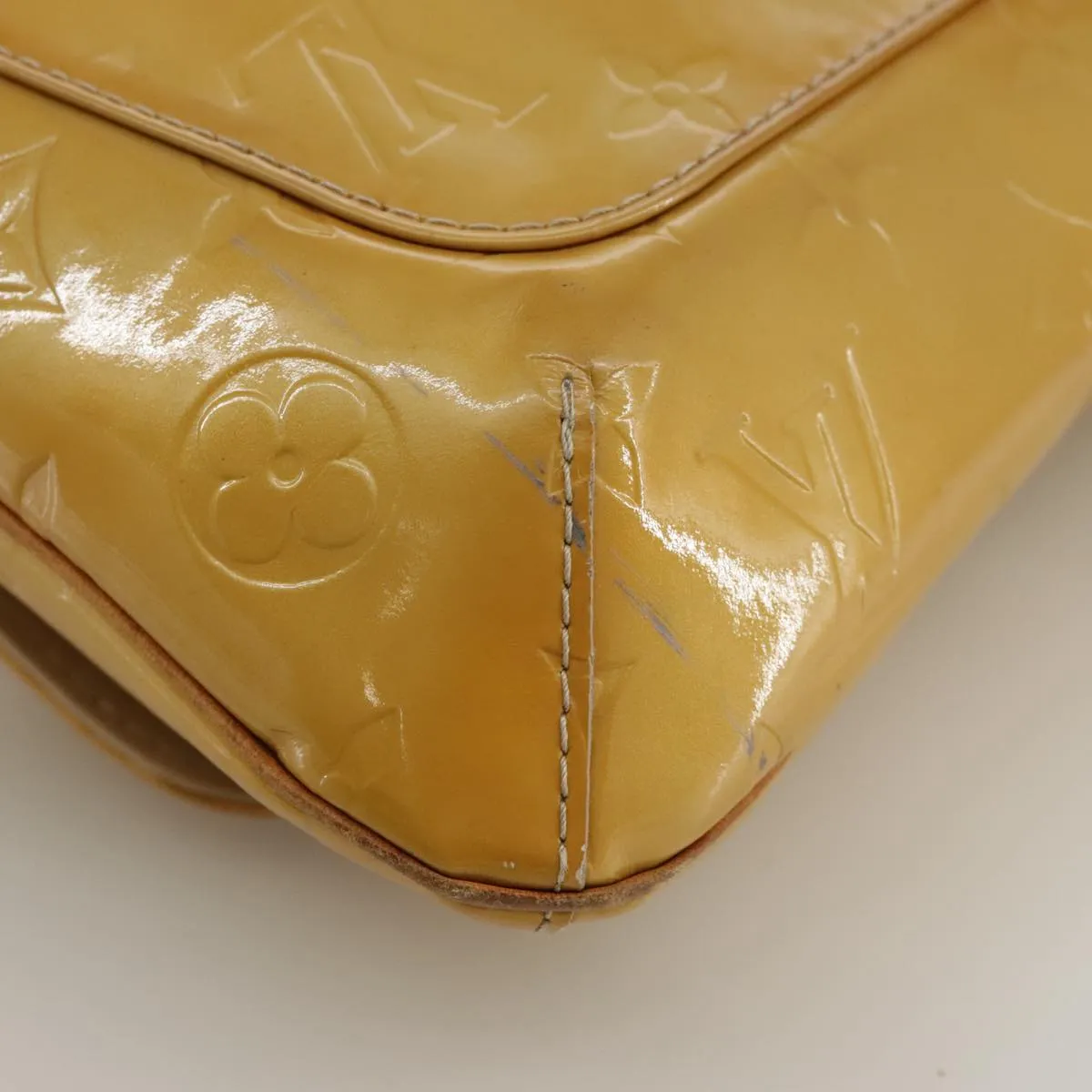 LOUIS VUITTON Monogram Vernis Thompson Street Bag Beige M91301 LV 110743
