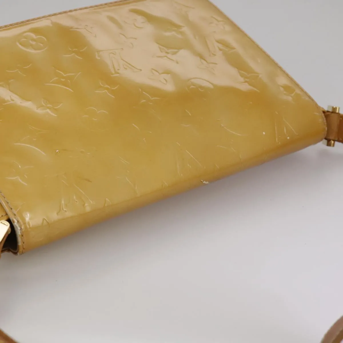 LOUIS VUITTON Monogram Vernis Thompson Street Bag Beige M91301 LV 110743