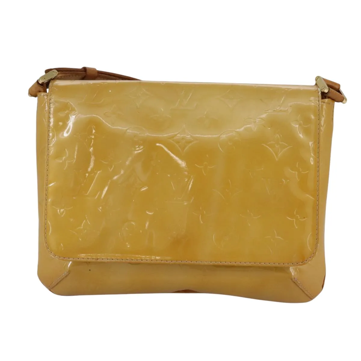 LOUIS VUITTON Monogram Vernis Thompson Street Bag Beige M91301 LV 110743