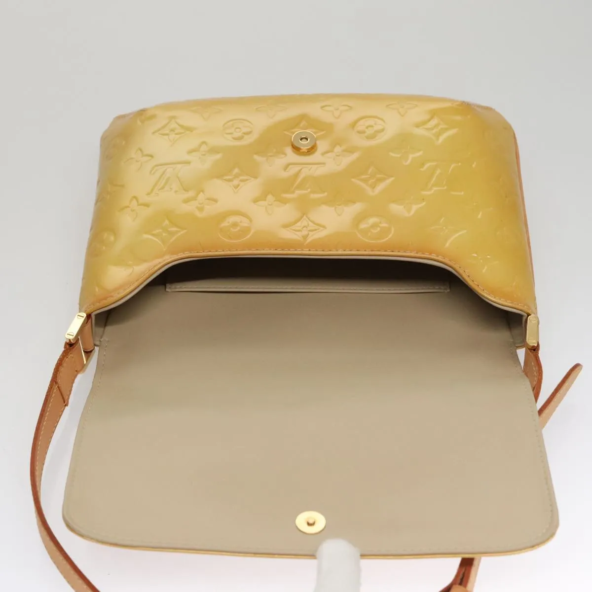 LOUIS VUITTON Monogram Vernis Thompson Street Bag Beige M91301 LV ep7248