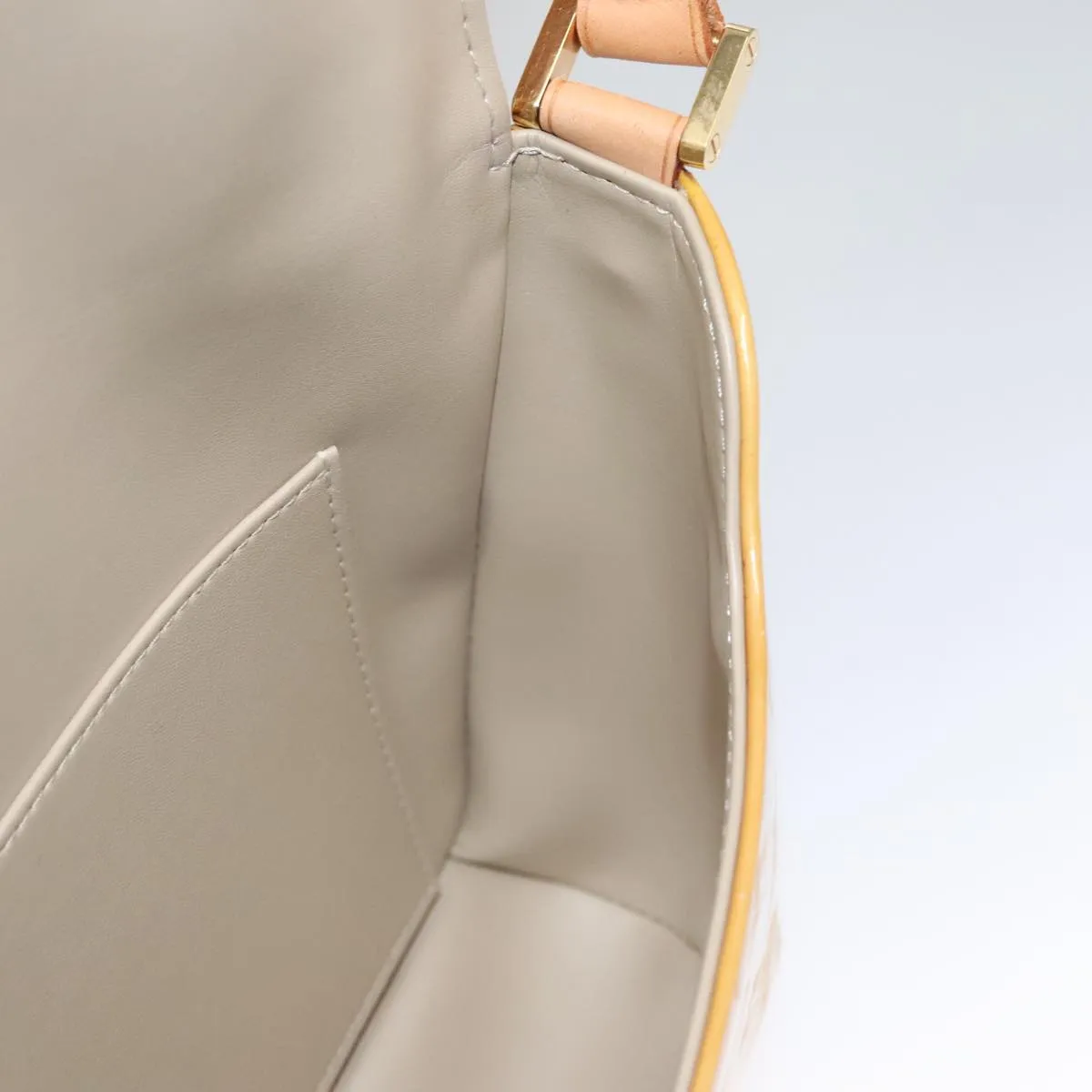 LOUIS VUITTON Monogram Vernis Thompson Street Bag Beige M91301 LV ep7248