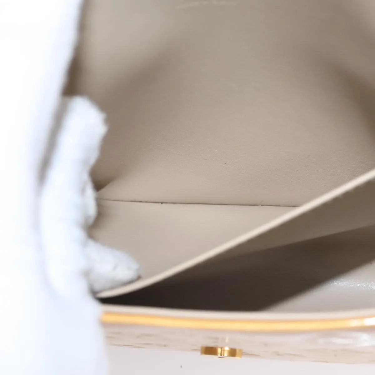 LOUIS VUITTON Monogram Vernis Thompson Street Bag Beige M91301 LV ep7248