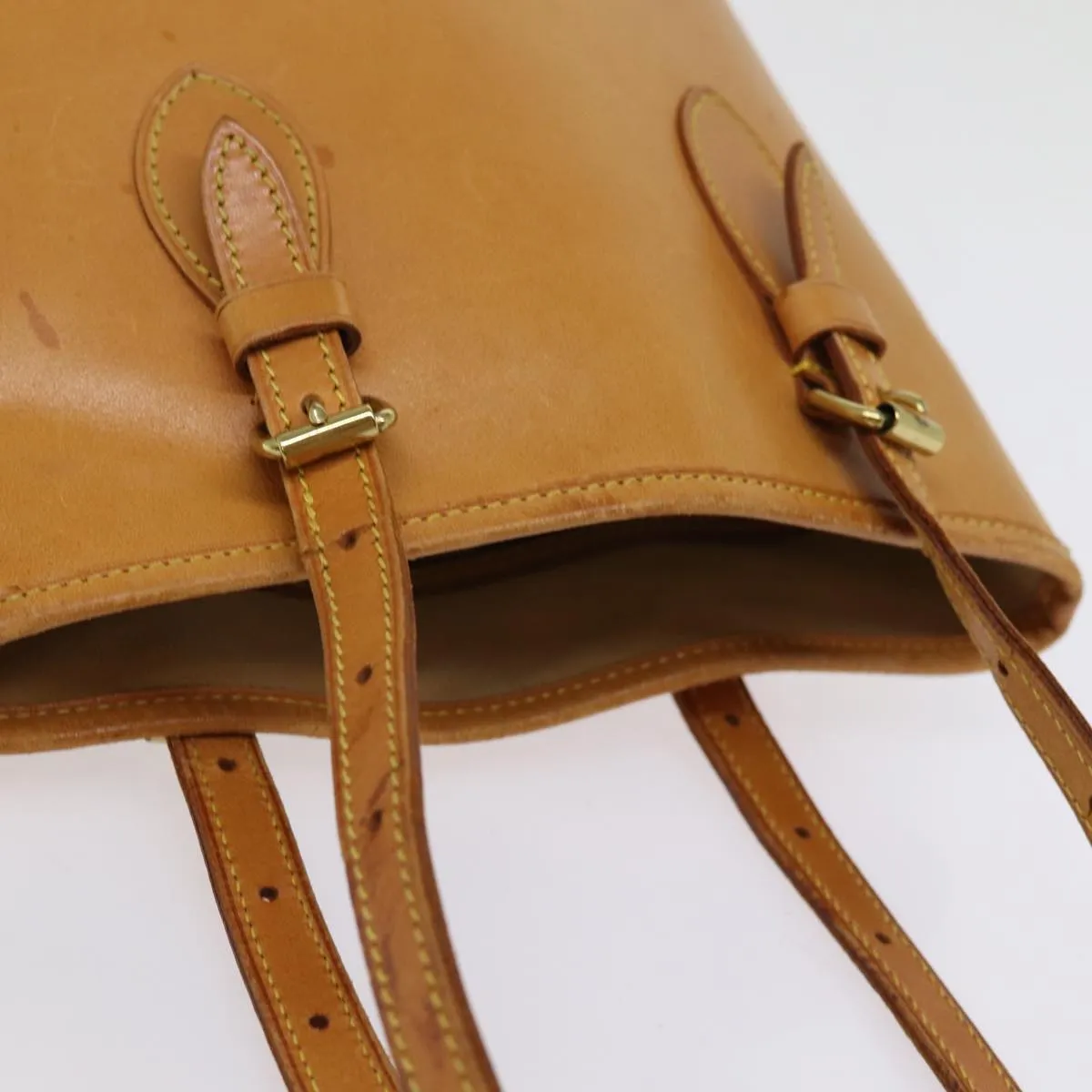 LOUIS VUITTON Nomad leather Bucket PM Shoulder Bag Beige M85001 LV 76964