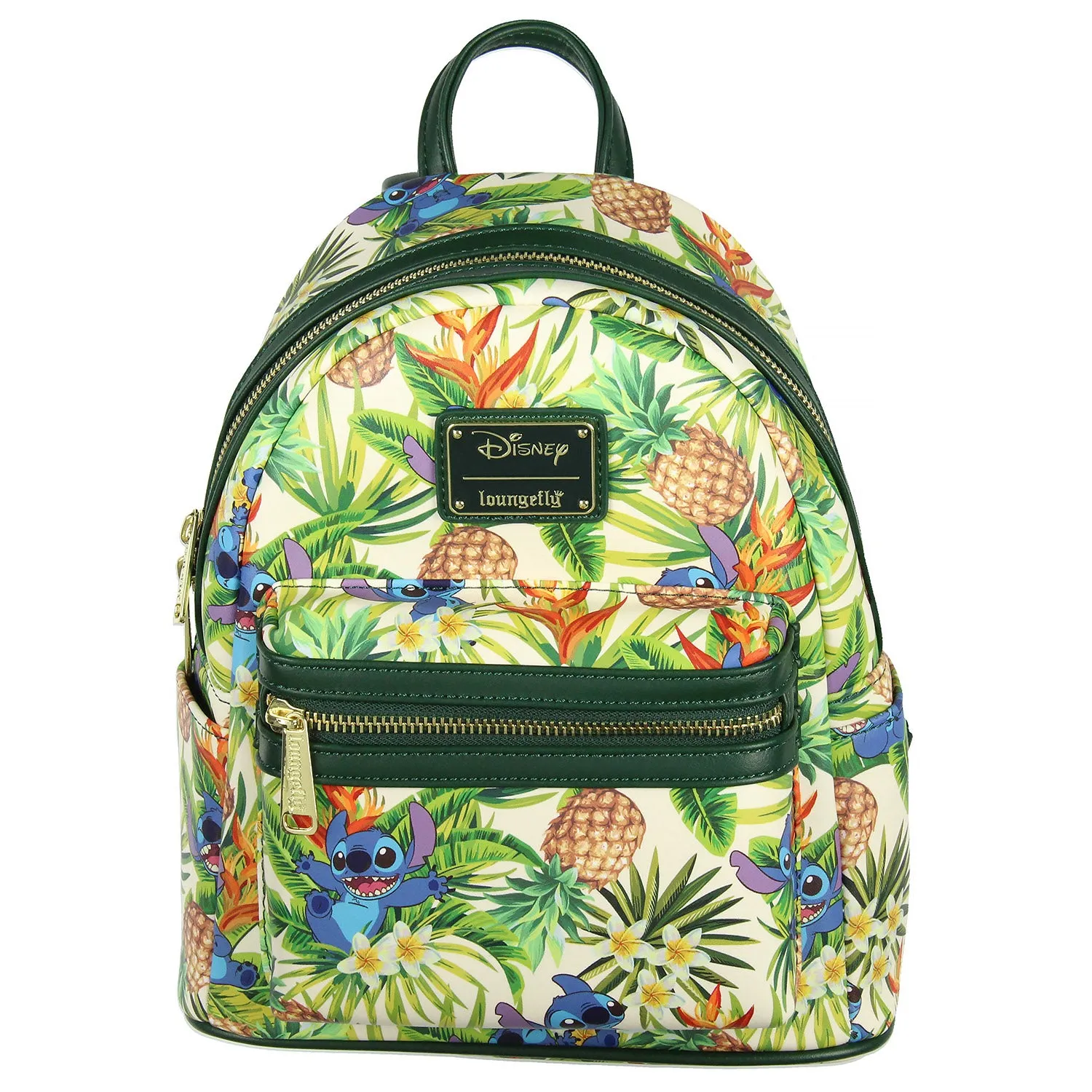 Loungefly Disney Lilo & Stitch Hawaiian Pineapple All Over Print Mini Backpack