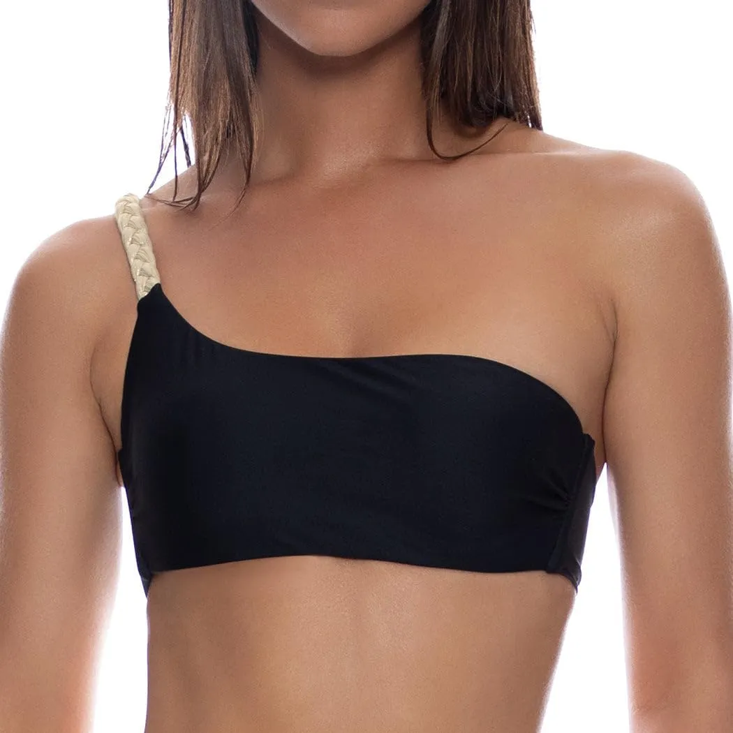 Luli Fama Women's Sail On - One Shoulder Braided Laced Back Top