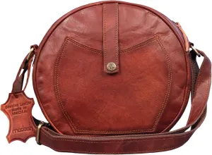 Madhosh Crossbody Bag – Genuin Leather Brown Shoulder Sling Bag | Crossbody Bags for Women Trendy Circle Cross Body Shoulder Bag Designer Round Purses Women's Perfect for New Year & Christmas Gifts