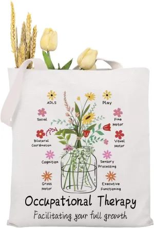 MAOFAED Occupational Therapy Tote Bag OT Gift Occupational Therapy Facilitating Your Full Growth OT Assistant Gift
