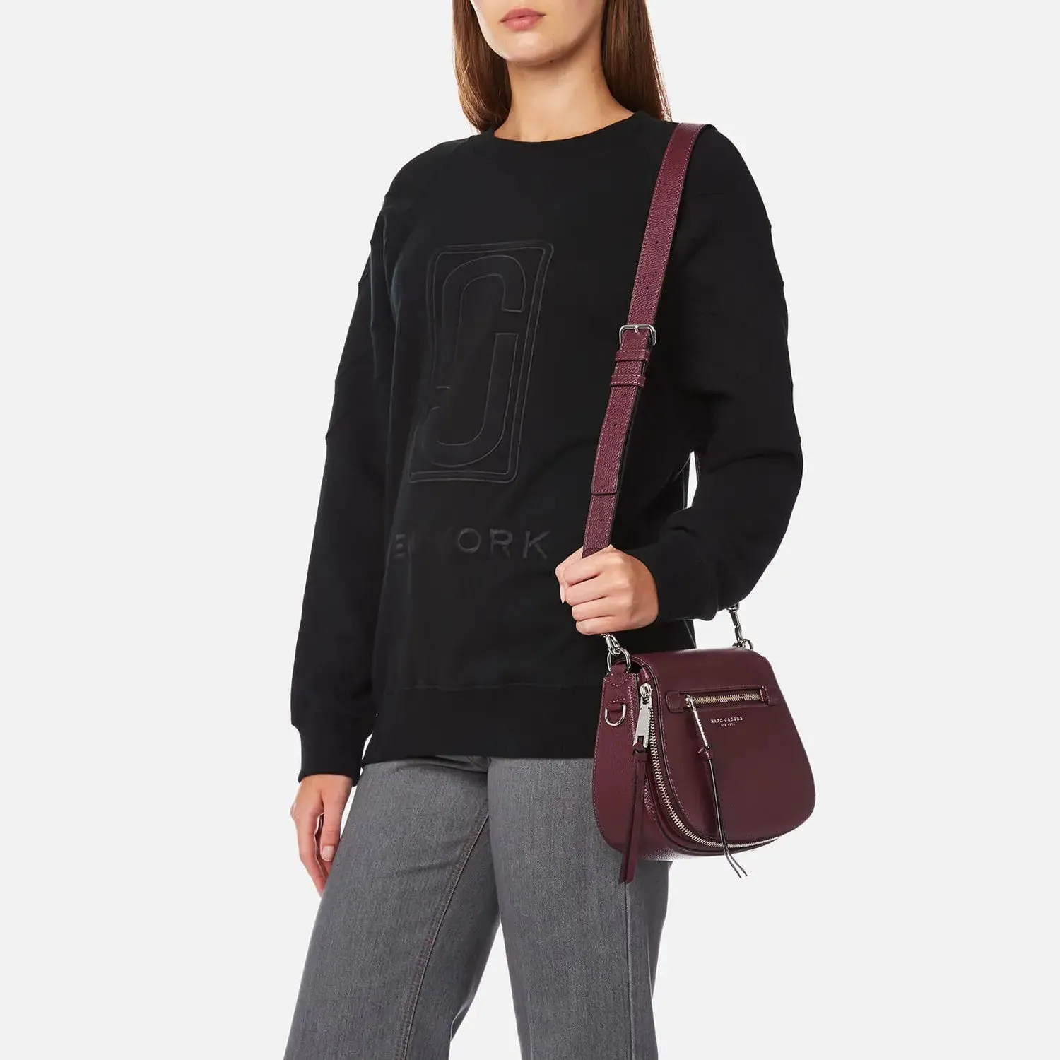MARC JACOBS RECRUIT NOMAD CROSSBODY BLACKBERRY