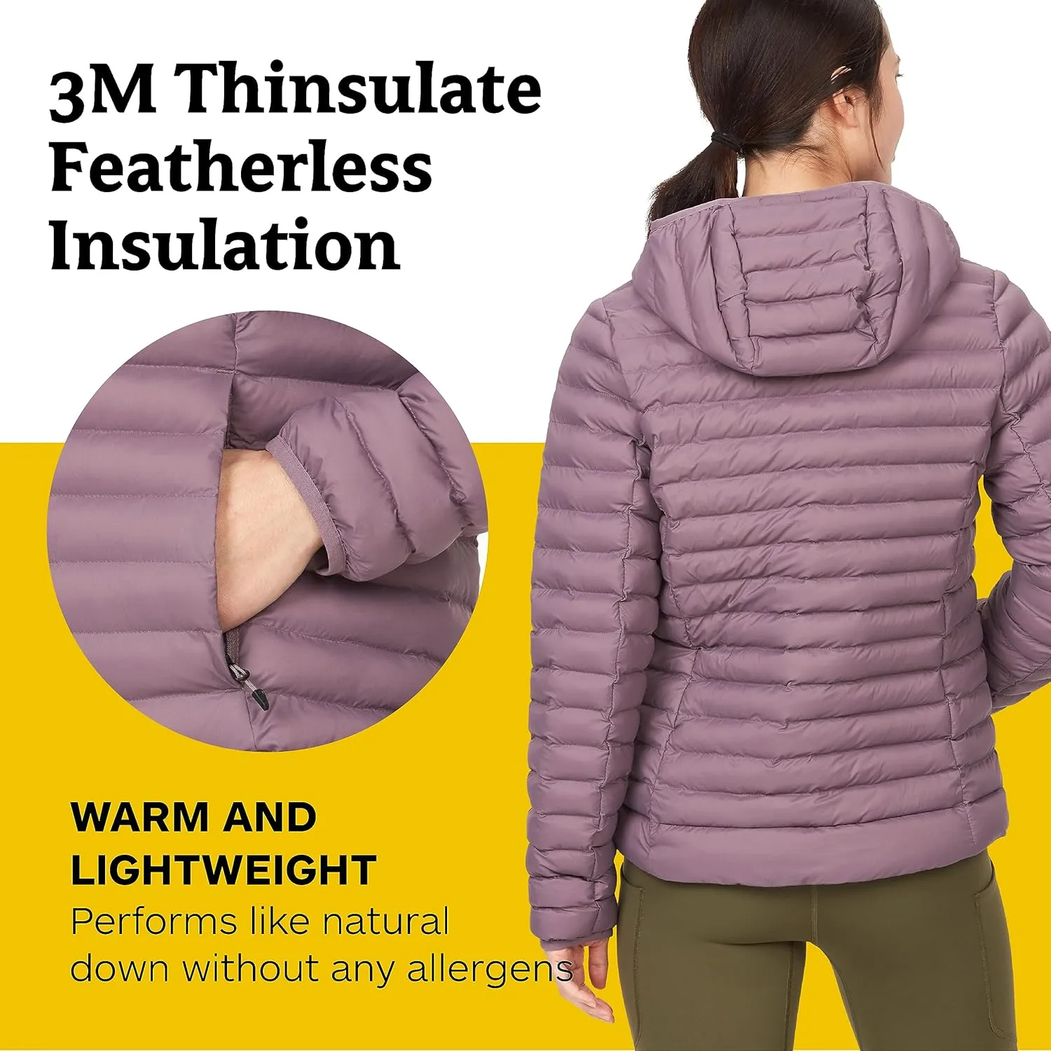 MARMOT Women's Echo Featherless Hoody - Lightweight Down-Alternative Puffer Jacket with Hood