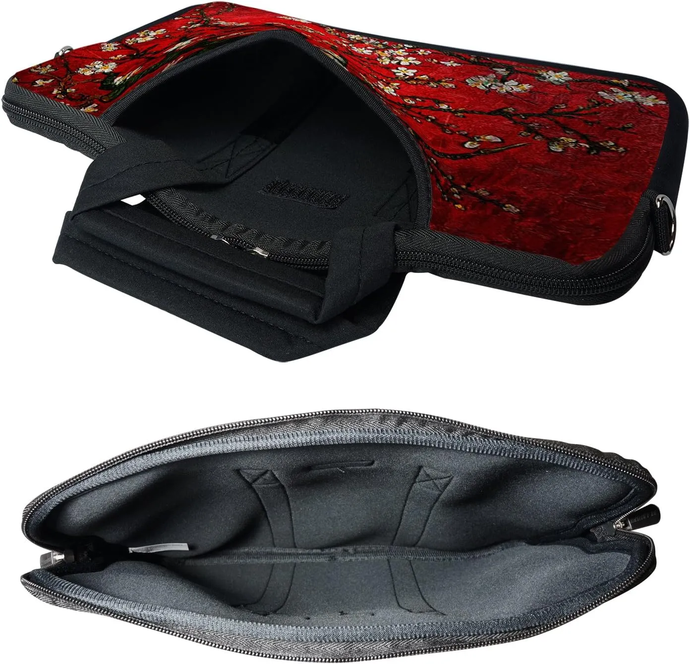 Meffort Inc Neoprene Laptop Shoulder Briefcase Bag Carry Case Handbag for 15 15.6 inch Notebook Computer - Vincent Van Gogh Cherry Blossoming