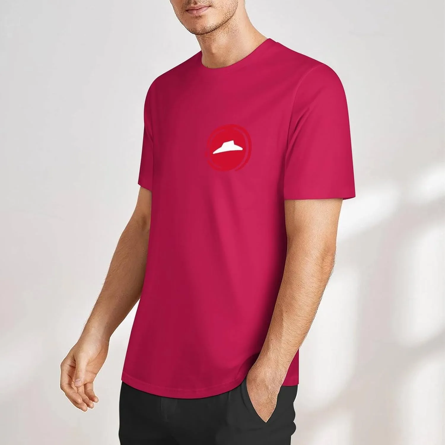 Mens Cotton T-Shirt Short Sleeve Crew Neck T Shirts for Men Work Uniform Funny Clothes