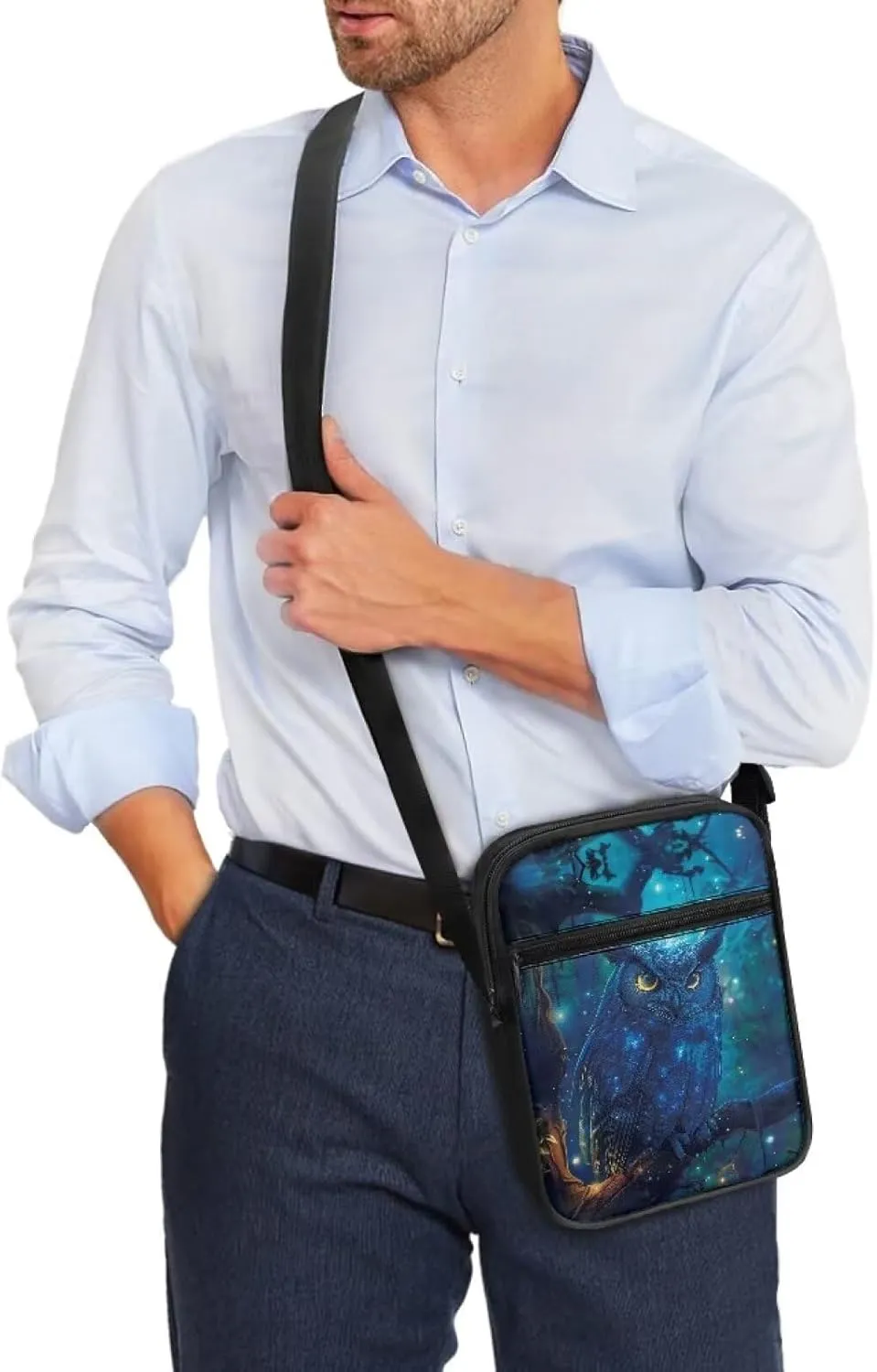 Messenger Bag for Women, Waterproof Crossbody Shoulder Bag for Men, Lightweight Sling Chest Bag