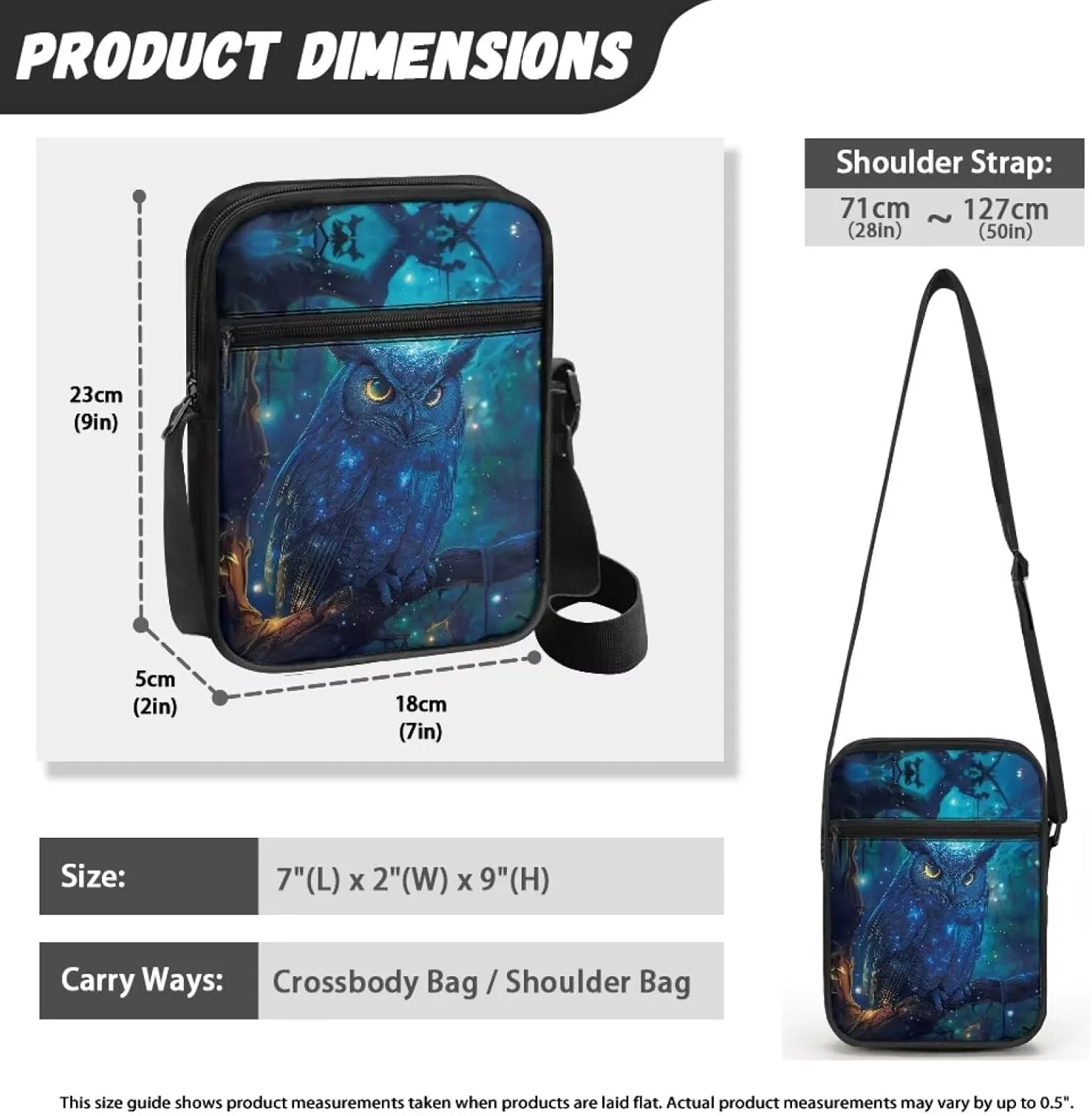 Messenger Bag for Women, Waterproof Crossbody Shoulder Bag for Men, Lightweight Sling Chest Bag