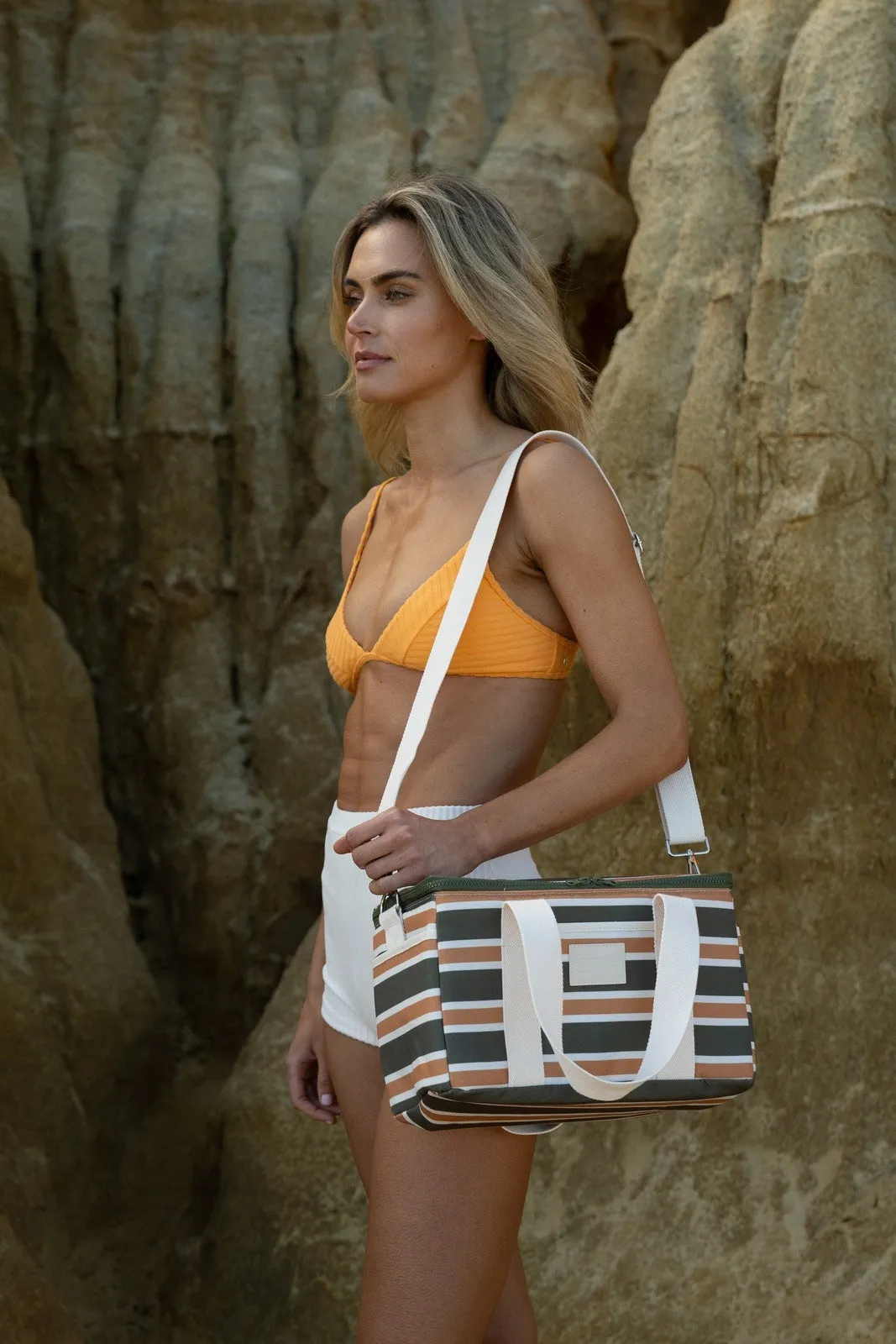 Midi Cool Base (Coast) - Khaki/Rust Stripe