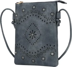 MKF Collection Crossbody Bags for Women Handbag, PU Leather Crossover, Small Shoulder Side Messenger Purse