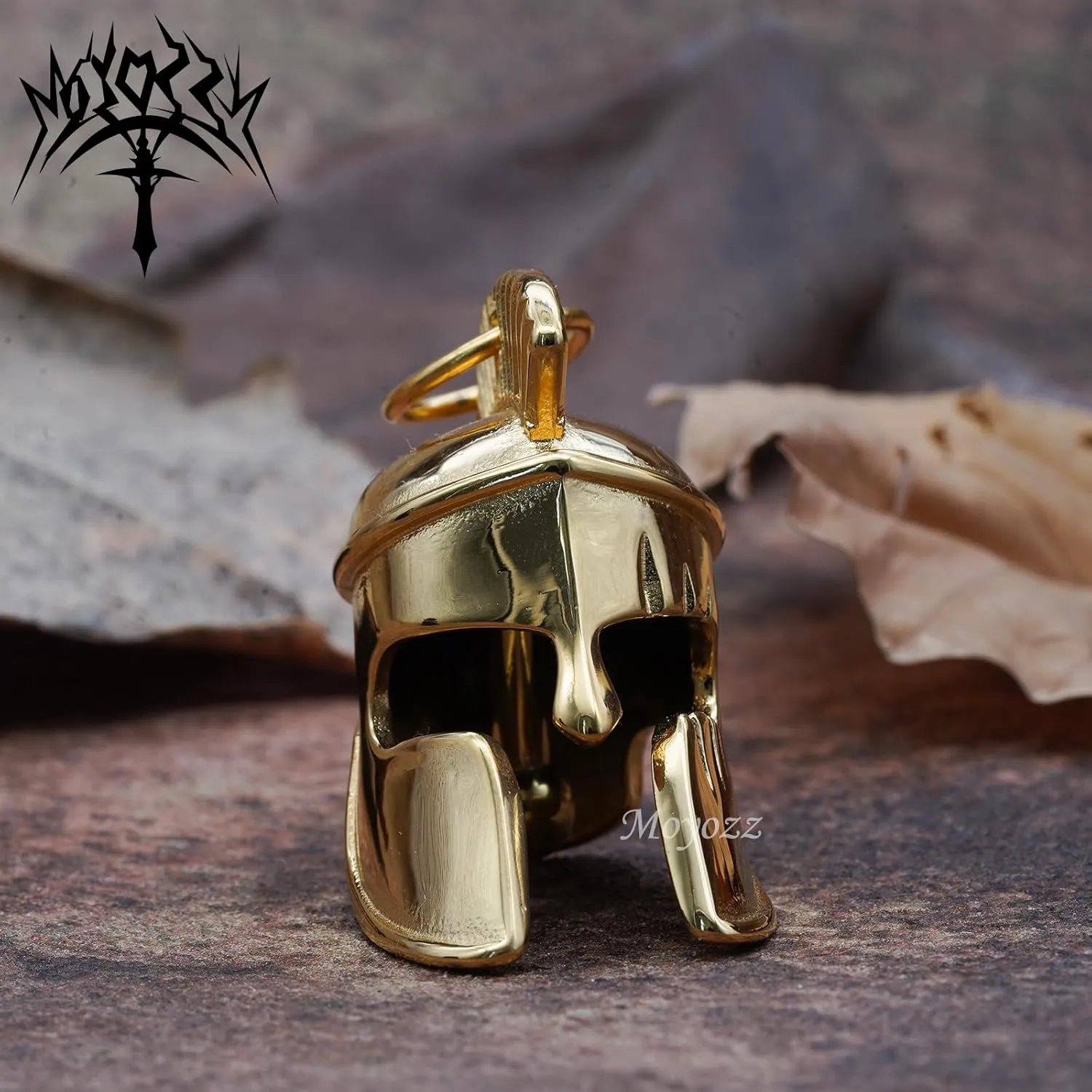 Motorcycle Biker Roman Gladiator Warrior Spartan Helmet Guardian Bell Luck Gremlin Ride Bell Hanger or Lucky KeyChain