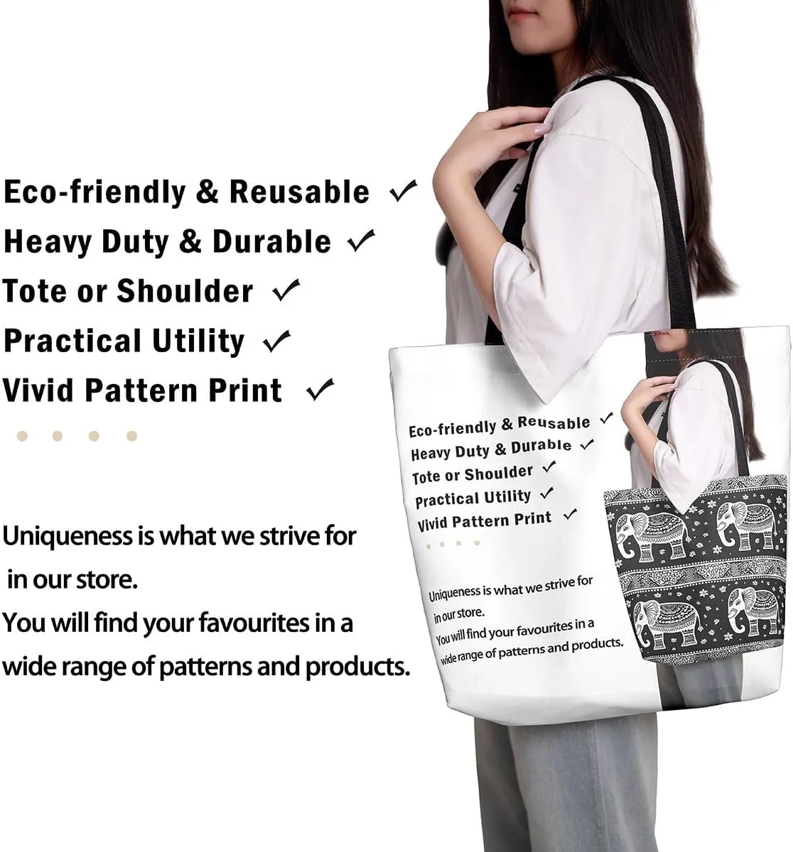 Mountain River Canvas Tote Bag for Women,Pineforest Waterproof Beach Bag Trees Gold Sun Lake Shoulder Bag