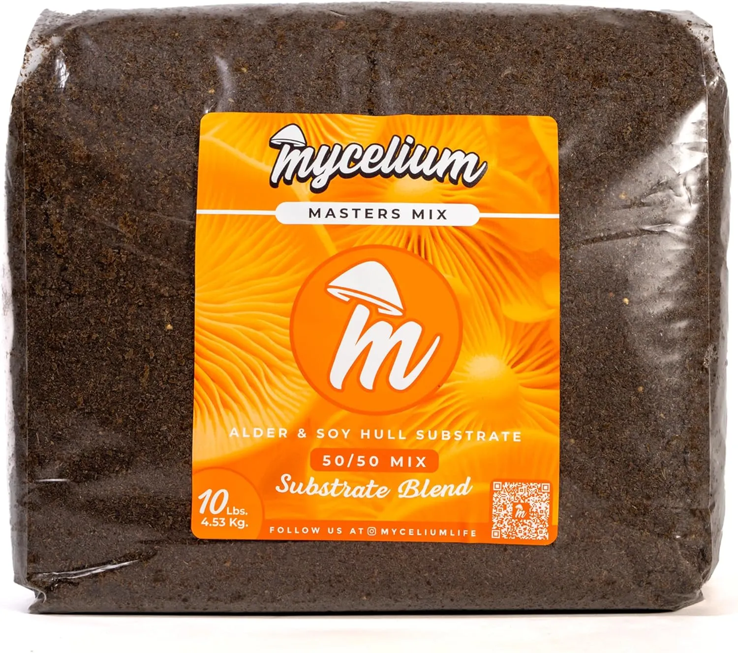 Mycelium Master Mix Mushroom Growing Kit I Alder & Soy Hull Substrate Blend I High Yield Proprietary Mix I All-in-One Organic Sterilized Grow Bag for Starter & Pro Home Growers, 10lbs
