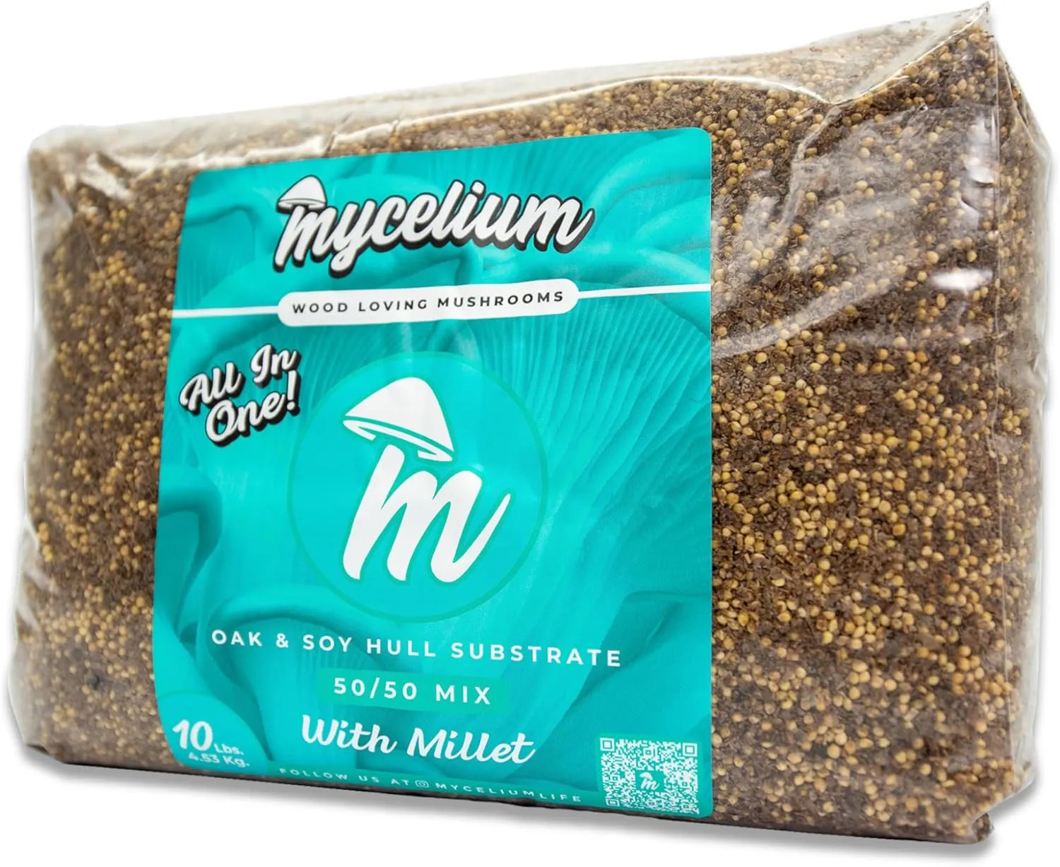 Mycelium Mushroom Growing Kit I Oak & Soy Hull Substrate with Millet Grain I High Yield Proprietary Mix I All-in-One Organic Mushroom Grow Bag for Starter & Pro Home Growers, 10lbs