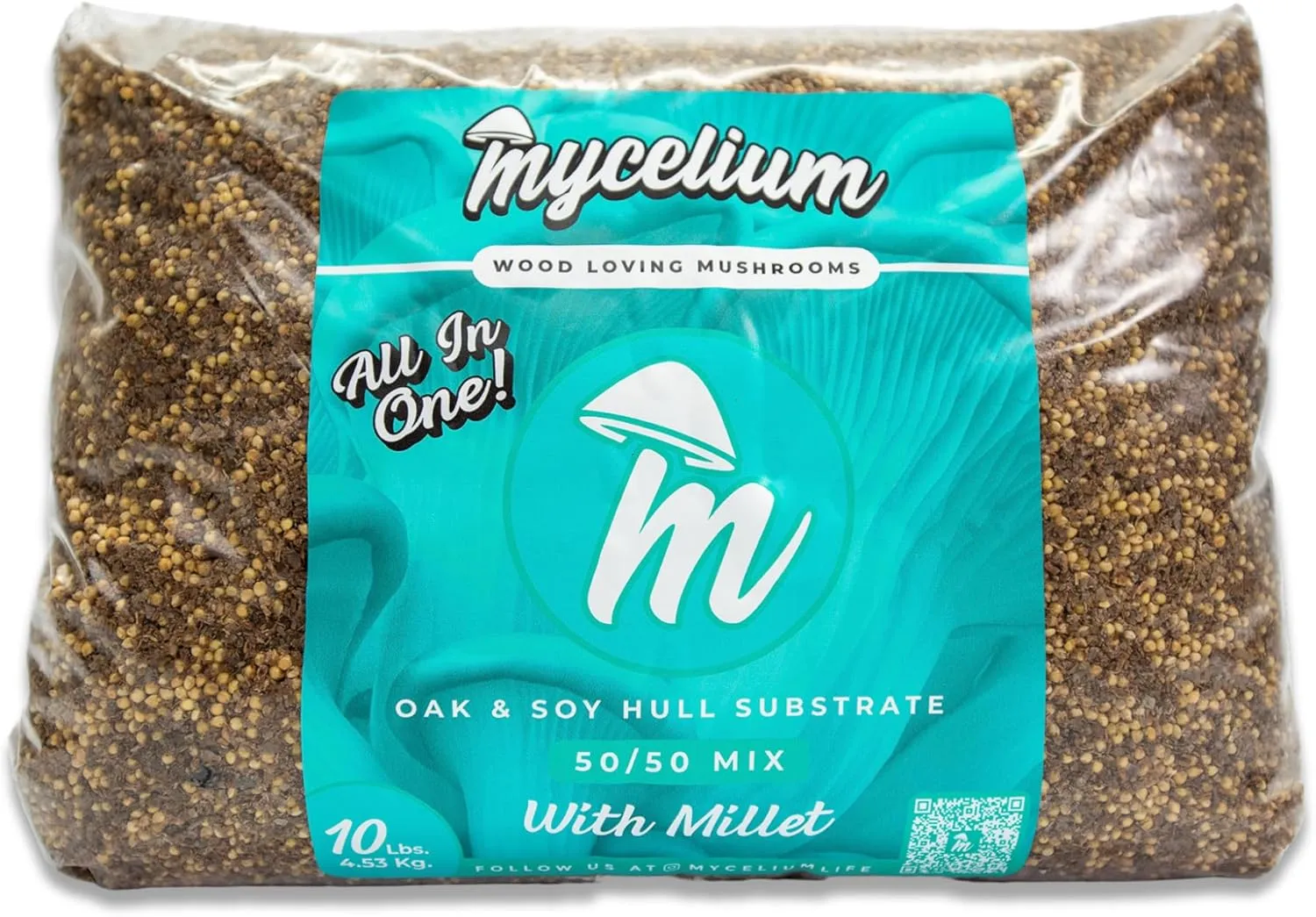 Mycelium Mushroom Growing Kit I Oak & Soy Hull Substrate with Millet Grain I High Yield Proprietary Mix I All-in-One Organic Mushroom Grow Bag for Starter & Pro Home Growers, 10lbs