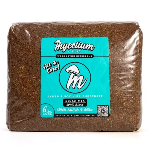 Mycelium Plus Mushroom Growing Kit I Alder & Soy Hull Substrate with Millet & Milo Grain I High Yield Proprietary Mix I All-in-One Organic Sterile Grow Bag for Starter & Pro Home Growers, 6lbs