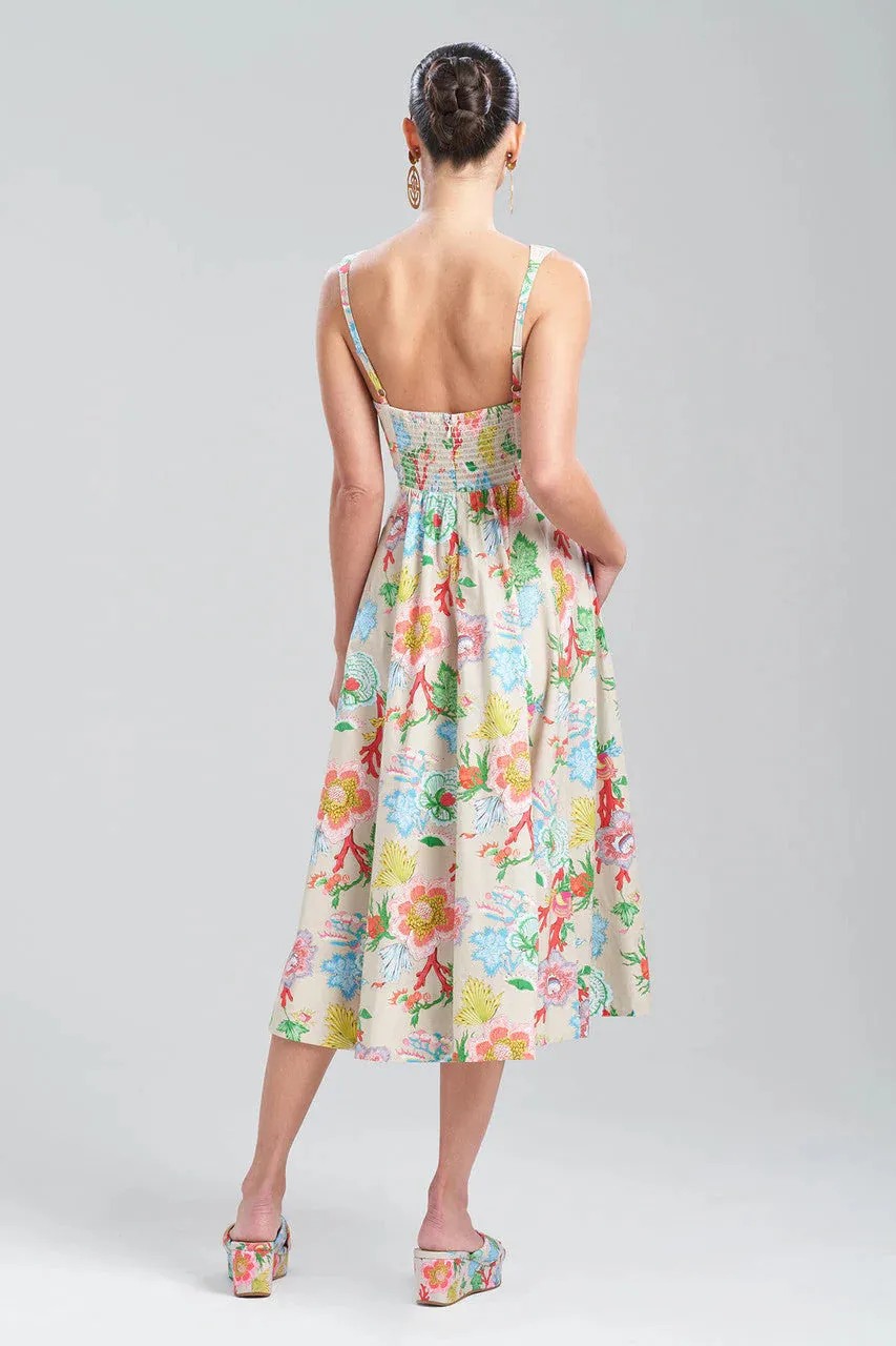 Natori Amanpulo Cotton Poplin Flare Dress
