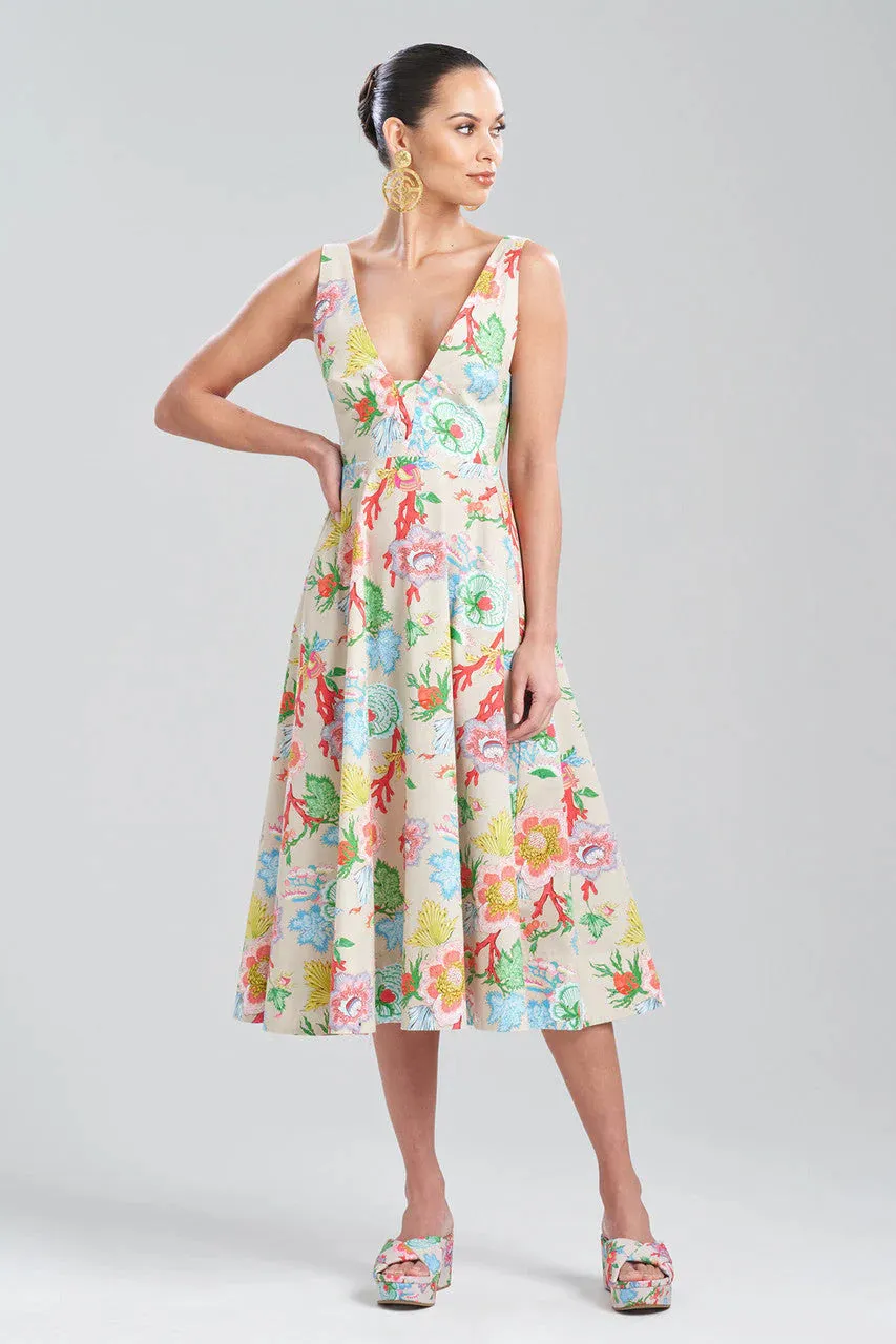Natori Amanpulo Cotton Poplin Flare Dress