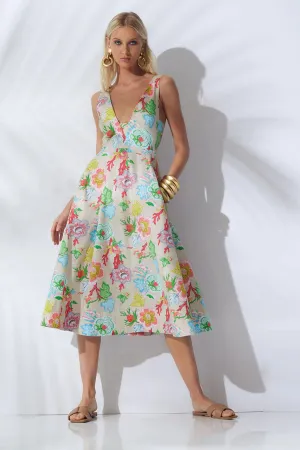 Natori Amanpulo Cotton Poplin Flare Dress