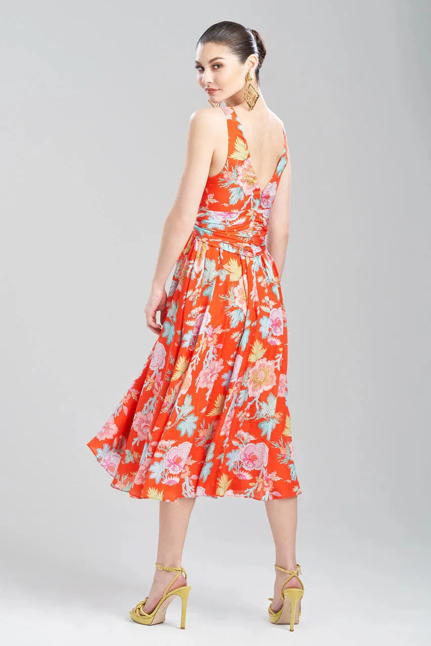 Natori Amanpulo Obi Silk Beaded Dress