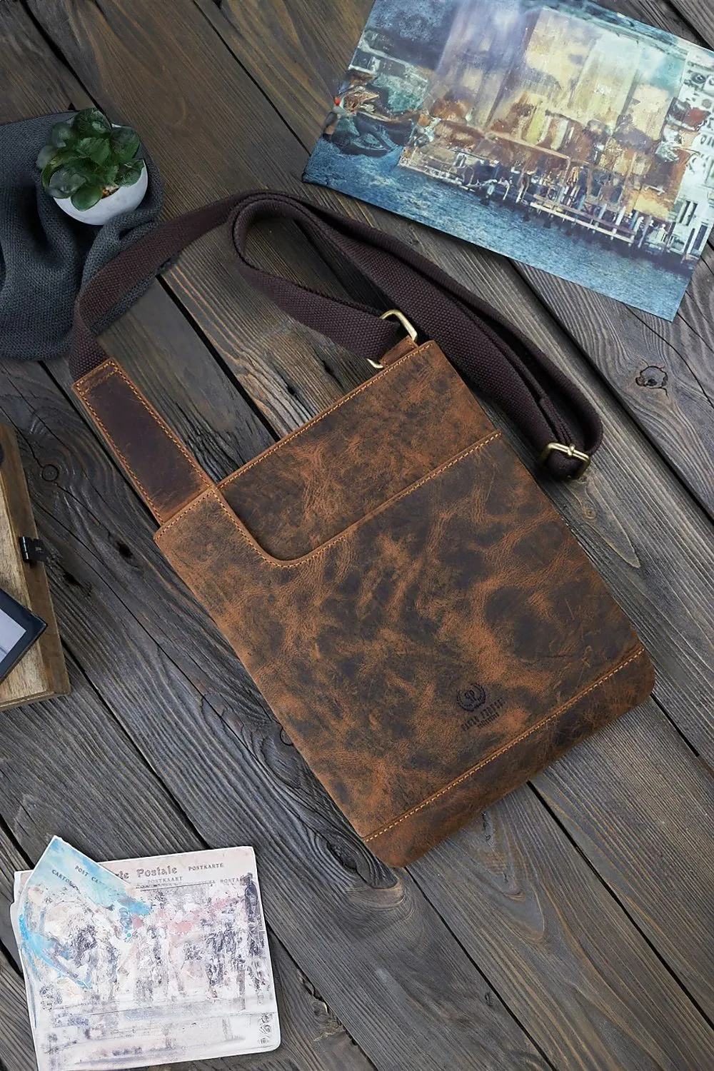 Natural leather bag