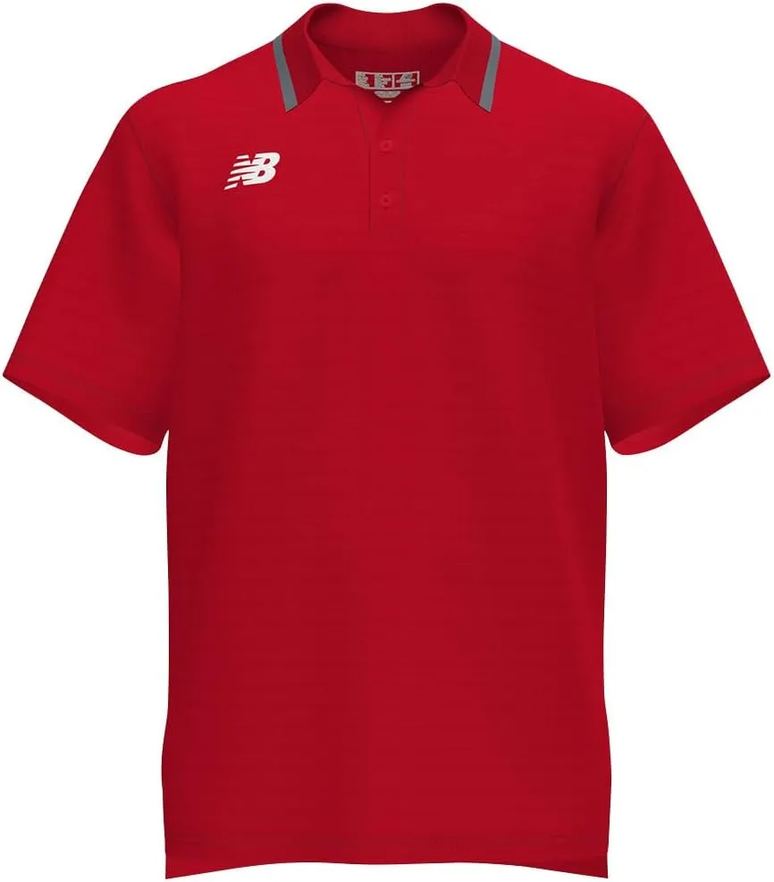 New Balance Men's Team Rally 2.0 Baseball Polo Red M