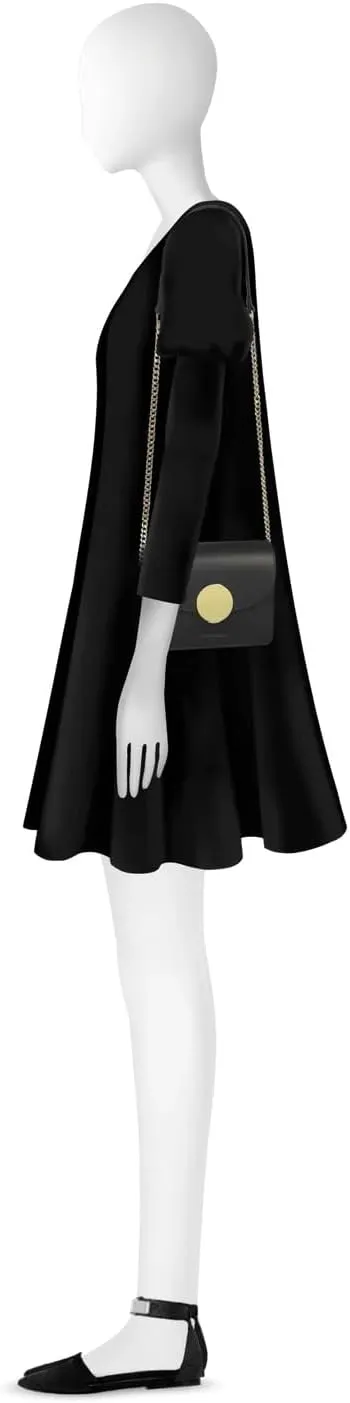 New Ondina Mini Shoulder Bag, Calf Leather, Gold Hardware, 6.7 x 5.1 x 3 inches