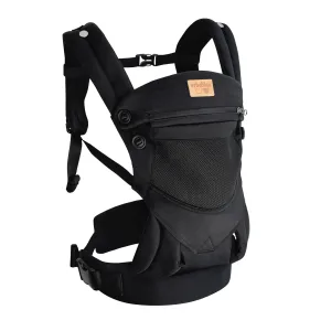 New Upgrade Ergonomic Baby Carrier Newborn Toddler Wrap Carrier,Hands Free Baby Sitting Sling,Breathable,Perfect for Infants/Chest Sling for Babies Shower Gift (Ink-Black, Upgrade-with Belt)